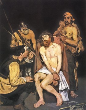 jesus christ Painting - Edouard manet jesus mocked by the soldiers religious Christian